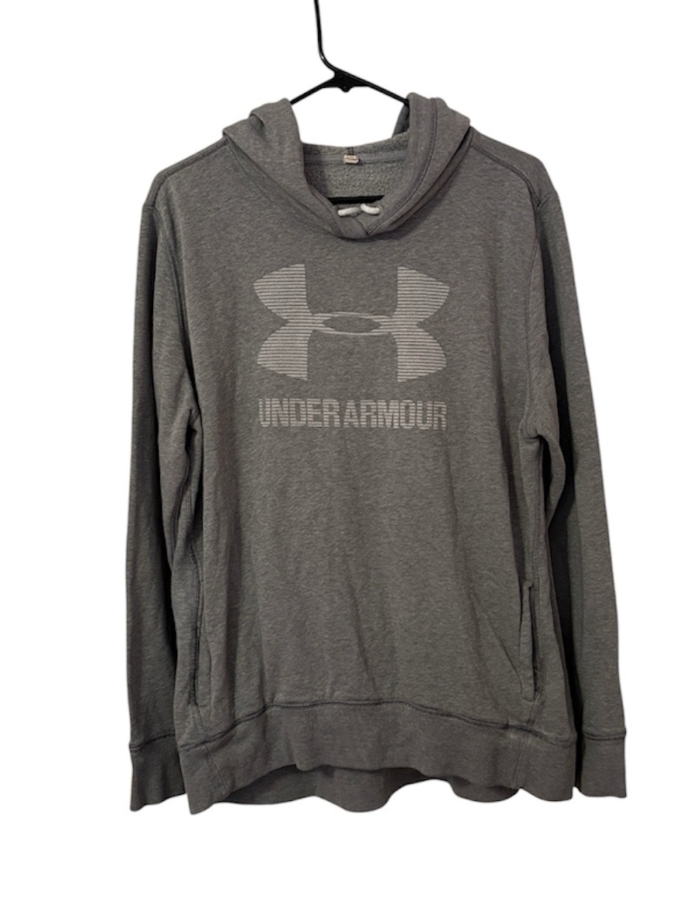 Under Armour Gray Essential Logo Athletic Hoodie